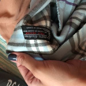 Flannel print scarf
